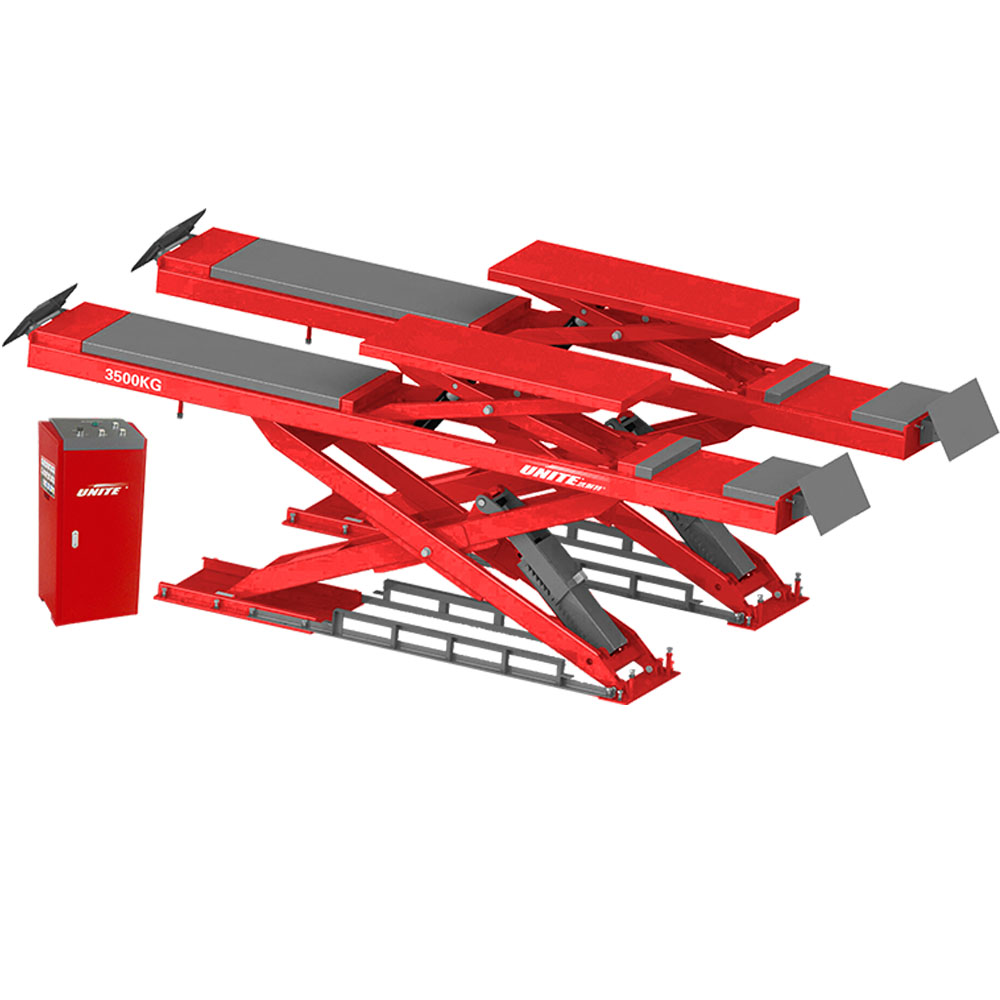 U-Y40 Tubular Structure Wheel Alignment Scissor Lift With Built In Lifting Platforms