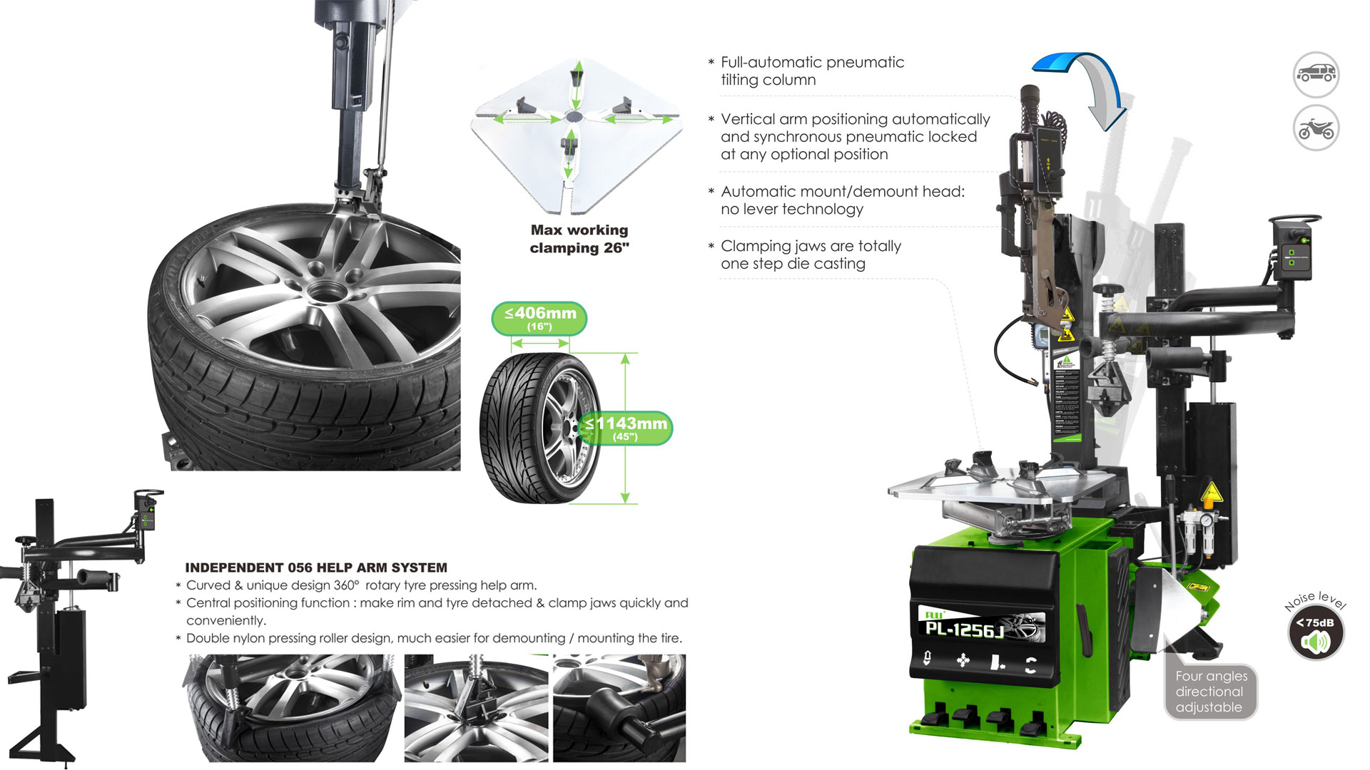 Hot Sale and Professional Tire Changer – PL-1256ITJ Tire Changer