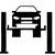4 post lift black