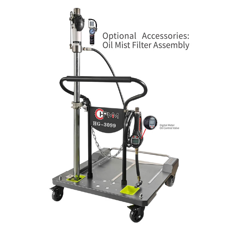 HG-3099 Air-Operated 3:1 Mobile Oil Pump Kit 1 HG-3099 Air-Operated 3:1 Mobile Oil Pump Kit