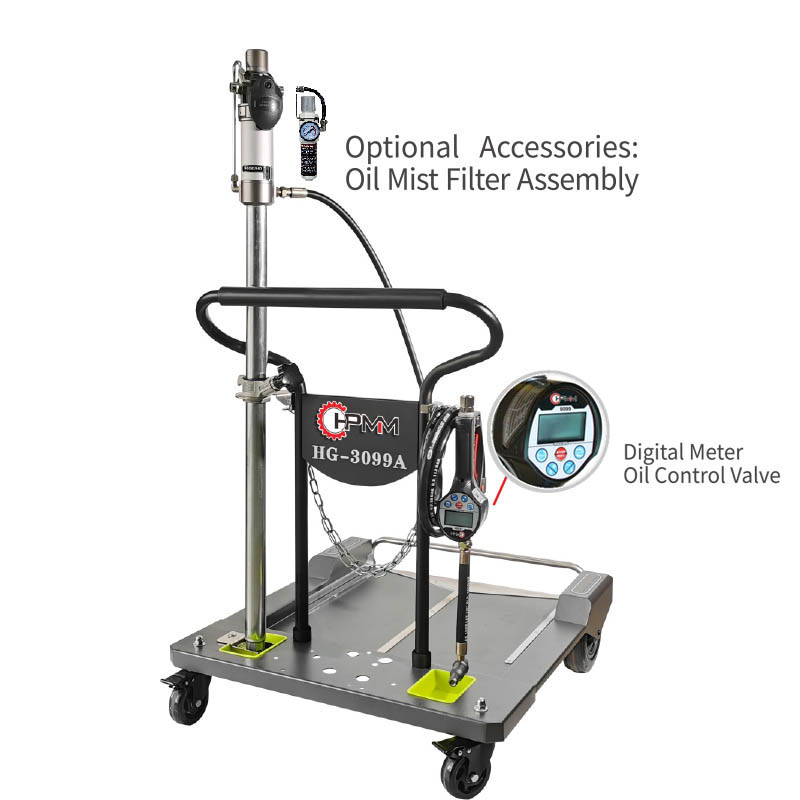 HG-3099A Air-Operated 3:1 Mobile Oil Pump Kit 1 HG-3099A Air-Operated 3:1 Mobile Oil Pump Kit