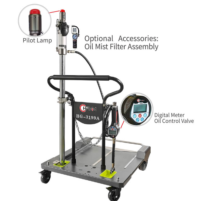 HG-3199A Air-Operated 3:1 Mobile Oil Pump Kit 1 HG-3199A Air-Operated 3:1 Mobile Oil Pump Kit