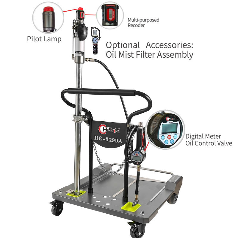 HG-3299A Air-Operated 3:1 Mobile Oil Pump Kit 1 HG-3299A Air-Operated 3:1 Mobile Oil Pump Kit