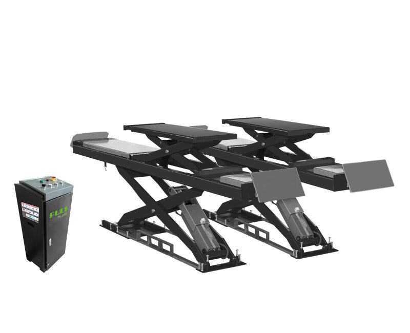 3.5 T Capacity Scissor Lift PL-D35D Solid Steel Structure Wheel Alignment Scissor Lift Built In Lifting Platforms